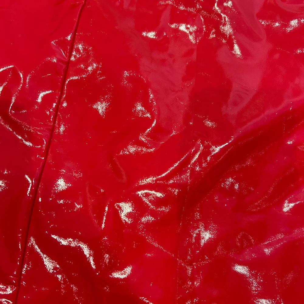 Shiny Red Mini Skirt - Picture 2 of 11